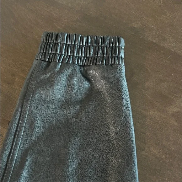 SPANX Faux Leather Joggers in Black - Picture 3 of 4